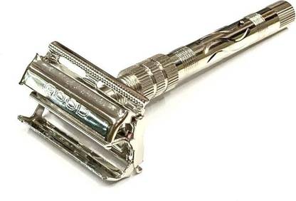 ShilpoKuthi Premium Quality Steel Brass Rotating Double Edge Safety Razor For Men, Men & Women