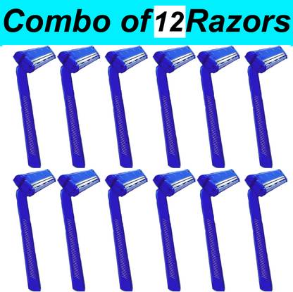 Smooth Razzors Razor - Twin Blades, Long Handle, For Smooth Shaving, 12 pcs, Men