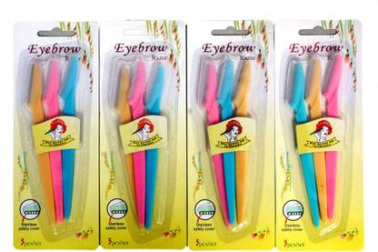 Glamezone Eyebrow Razor Disposable Razor (Pack of 12), Women