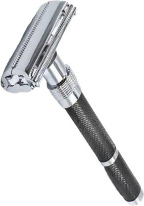 UBRONIK Classic Long Handle Double Edge Safety Razor with Butterfly Open Feature, Men