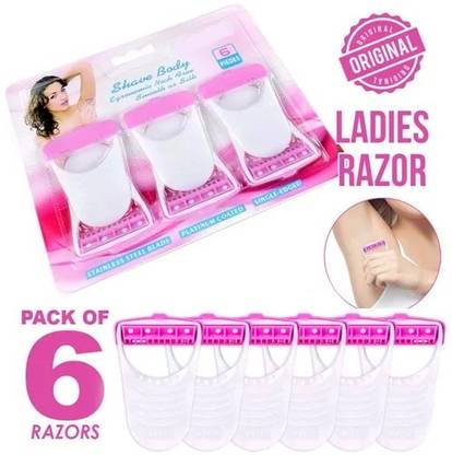 Libline Women Girl Body shaver Armpit trimmers Disposable Hair Removal, Men & Women