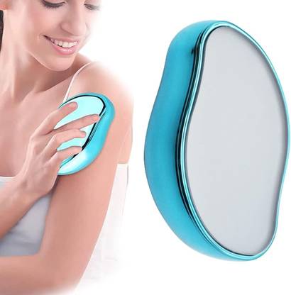Ashkaa Crystal Hair Eraser with Epilator, Painless Exfoliation for Men & Women - Blue, Men & Women