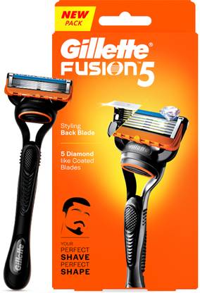 Gillette Fusion Razor for men with back blade beard shaper | Razor + Stand, Men