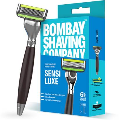 BOMBAY SHAVING COMPANY Sensi Luxe 6 Blade Razor for Men with Styling Back Blade, Men