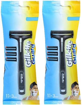 Gillette GUARD 2 Shaving Razor with 8 Cartridge For Smooth Shave, Men