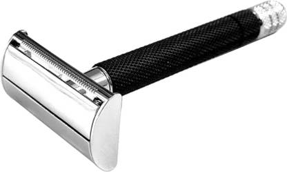 UBRONIK Long Handle Butterfly Open Razor with Double Edge Blades for Ultimate Shave, Men