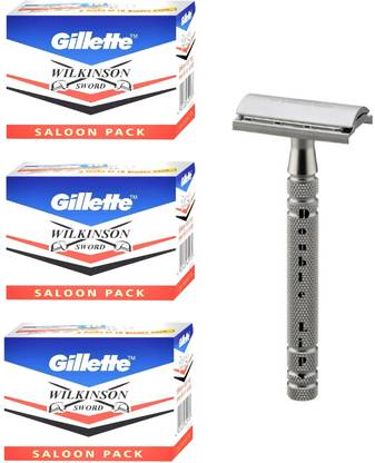 Gillette Wilkinson Sword Blade 50 Pcs Pack of 3 With Razor, Men