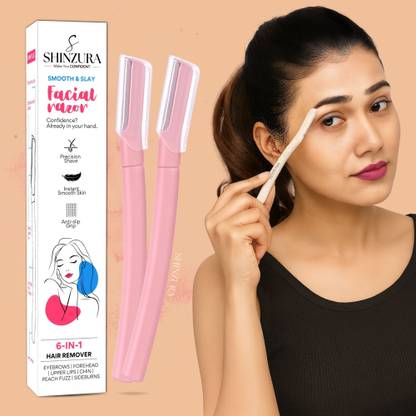Shinzura Facial Razor for Women – 6-in-1 Face & Eyebrow Hair Remover, Men & Women
