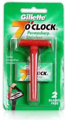 Gillette 7 O Clock - Permasharp Stainless Blade, 1 Pcs Pouch, Men
