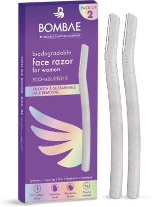 Bombae Face & Eyebrow Razor | Reusable & Biodegradable Face, Women