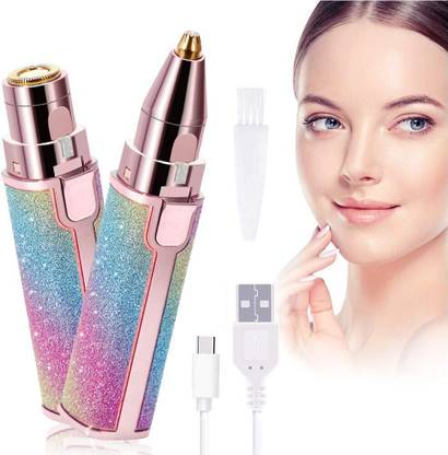 NYCTAN 2 in 1 Hair Remover Razor for Women For Face, Upper Lips, Nose, Women