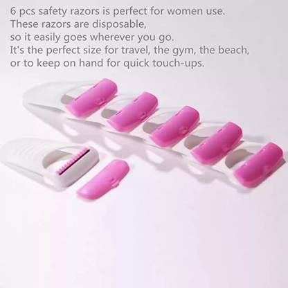 BLUEMERMAID Women's and Girl's 6 Pcs Razor Blade Hair Removal, Women