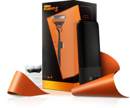 Gillette Fusion Premium Gift Set for Men|1 Razor, 1 Cartridges, 1 Travel Case, Men