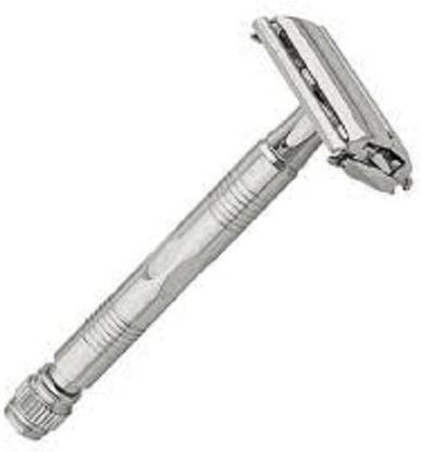 ShopCircuit Double Edge Smooth Safety Shaving Razor Long Handle, Men