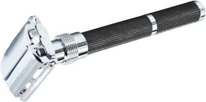 UBRONIK Razor with Long Handle & Butterfly Open for Precise Double Edge Shaving, Men