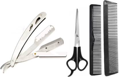 E-DUNIA Professional Hairdressing Thinning Barber Comb Scissors Set, Men & Women