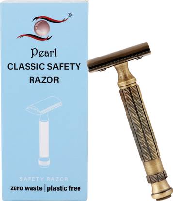 Pearl Shaving Double Edge Safety Razor (L-55antique brass), Men