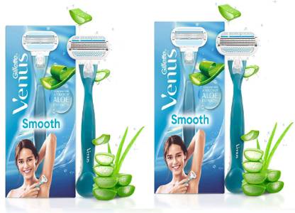 Venus Hair Removal Razor for Women with Aloe Vera (Pack of 2), Women