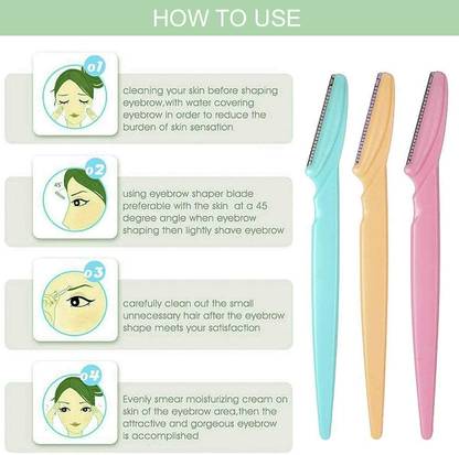 Crowd Clicks Eyebrow Razor – 1 Pack Of 3 Razors, Men & Women