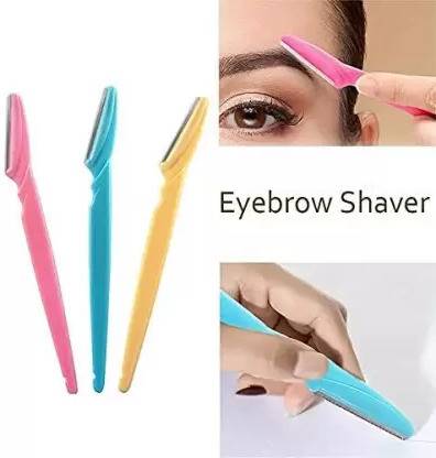 Metronics Eyebrow Facial Hair Remover Razor for Face, Women (1 Pack of 3 Pcs), Women