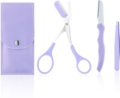 Taxila 3 Pcs Eyebrow Razor Shaper & Trimmer Tweezer & Plucker For Upper Lip