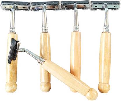 EcoGree Safety Shaving Razor Reusable Eco Friendly Razor with Long Natural Bamboo, Men & Women