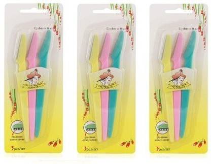 Elecsera Eyebrow Razor Pack of 9 Pcs, Women