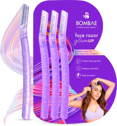 Bombae Glam up Face Razors for Women Facial Hair | Painless Hair Removal | Makeup Base, Women