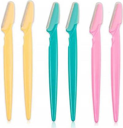 Uniqon Set of 6 Pcs Eyebrow,Neck,Face,Upper Lips As Well As Unnecessary Hair Removal Elsewhere Shaping Trimmer Shaper Shaver Tools Disposable Razor, Men & Women