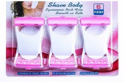 Elecsera 6 in 1 shave body blades Disposable Razor, Women