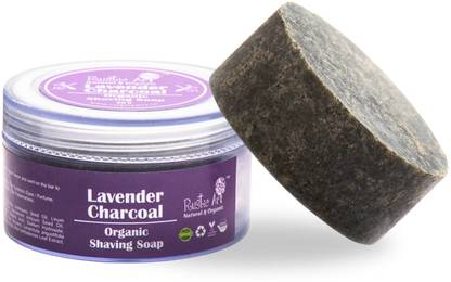 RUSTIC ART Lavender Charcoal Shaving Soap Shaving Soap
