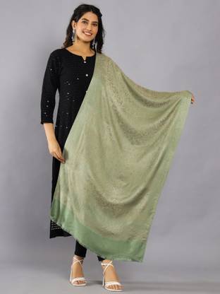 Ravaiyaa - Attitude Is Everything Wool Self Design Women Shawl