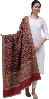 CLOTH KING Wool Floral Print Women Shawl