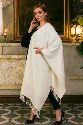 vesture Wool Embroidered Women Shawl
