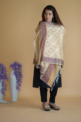 STSHAWLS Acrylic Self Design Women Shawl