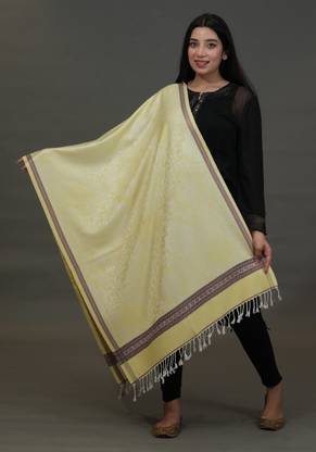 SHIFNEEN Acrylic Self Design Women Shawl
