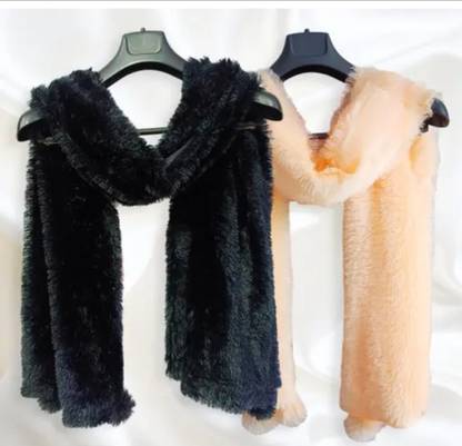 Saba Fur, Polyester Wool Blend Solid Women Shawl