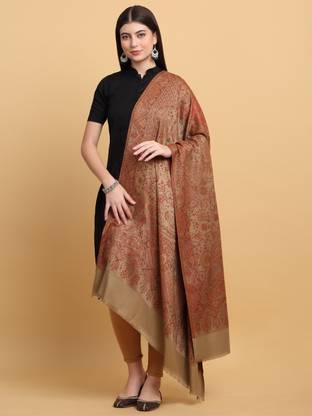 kraft india Wool Floral Print Women Shawl