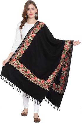 RADHE PRODUCTS Wool Embroidered Women Shawl