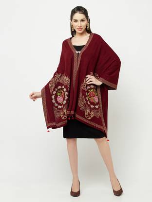 Knitstudio Wool Self Design Women Shawl