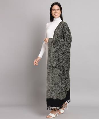 MYLES Wool Embroidered Women Shawl