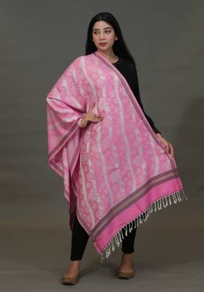 SHIFNEEN Acrylic Self Design Women Shawl