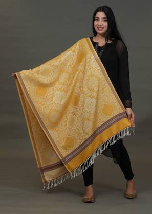 SHIFNEEN Acrylic Self Design Women Shawl