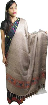 Royal-E-Kashmir Cashmere Self Design Women Shawl
