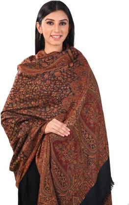 Kashmiri queen Wool Self Design Women Shawl