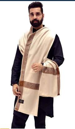 Pink World Wool Solid Men Shawl