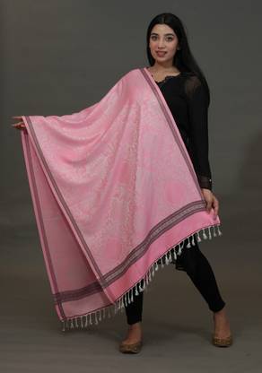 SHIFNEEN Acrylic Self Design Women Shawl