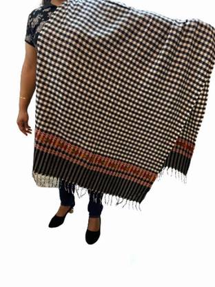 Zaria Fabs Acrylic Checkered Women Shawl