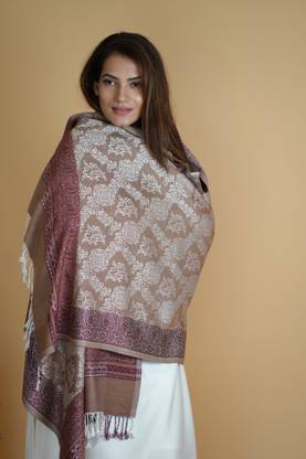 STSHAWLS Acrylic Self Design Women Shawl