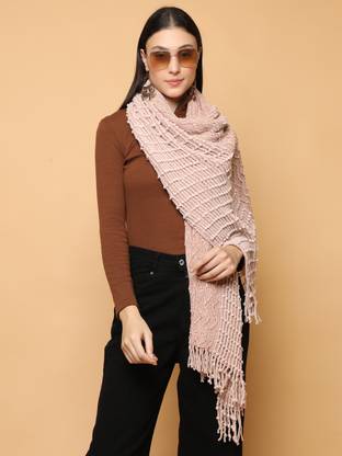 SCHp Wool Self Design Women Shawl